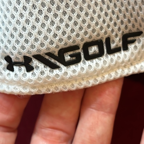 Under Armour GOLF Hat Adult MEDIUM LARGE Gray black white mesh Athletic fitted - Picture 3 of 11